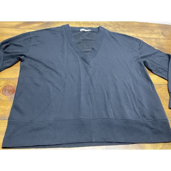 Rag & Bone Womens Long Sleeve Pullover V Neck Sweater Black Size Large - Picture 2 of 12
